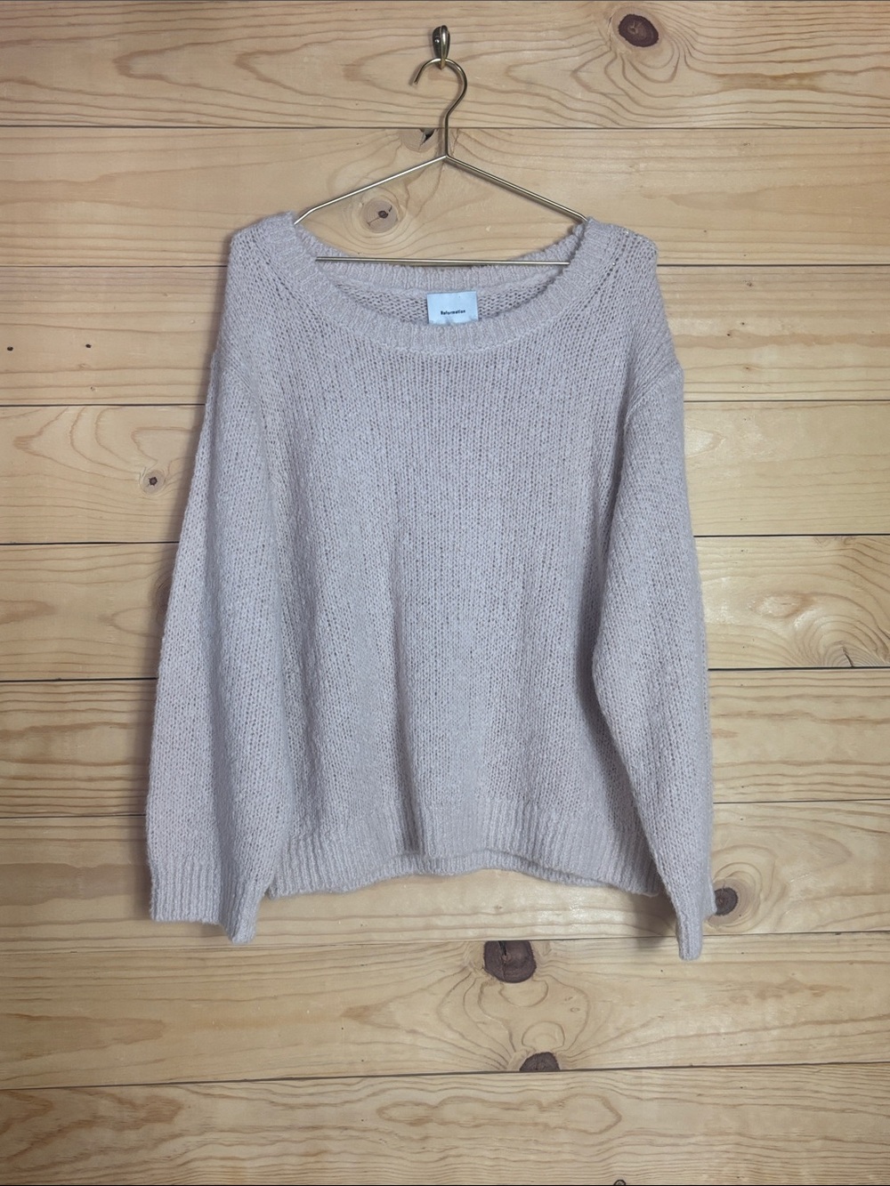 Reformation Alpaca and wool cream sweater M